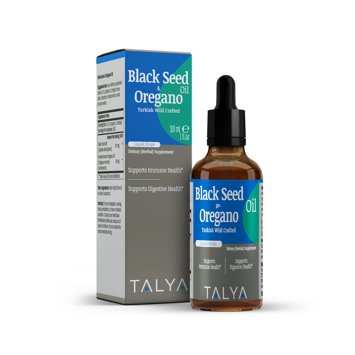 TALYA Black Seed Oil & Oregano Oil Drops 1 fl.oz